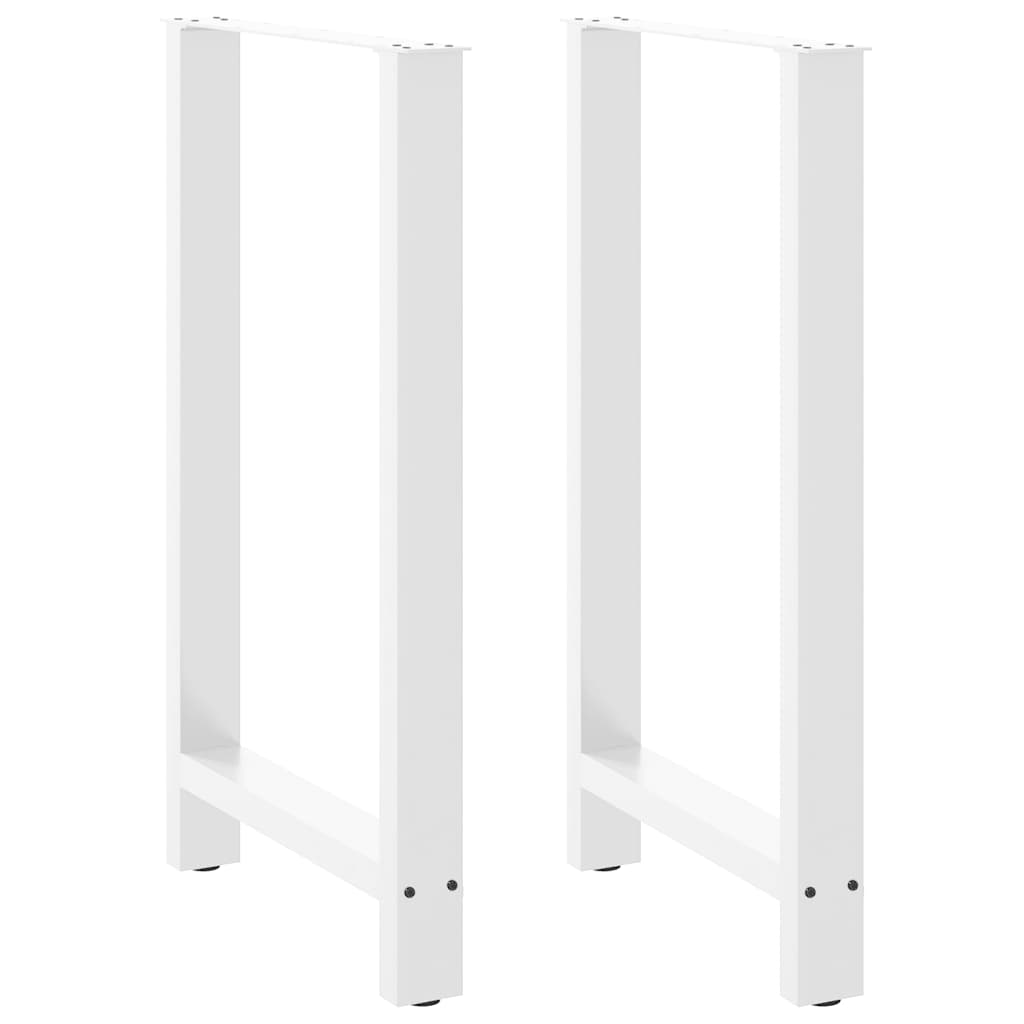 Bar Table Legs White 2 pcs 60x(100-101) cm Steel