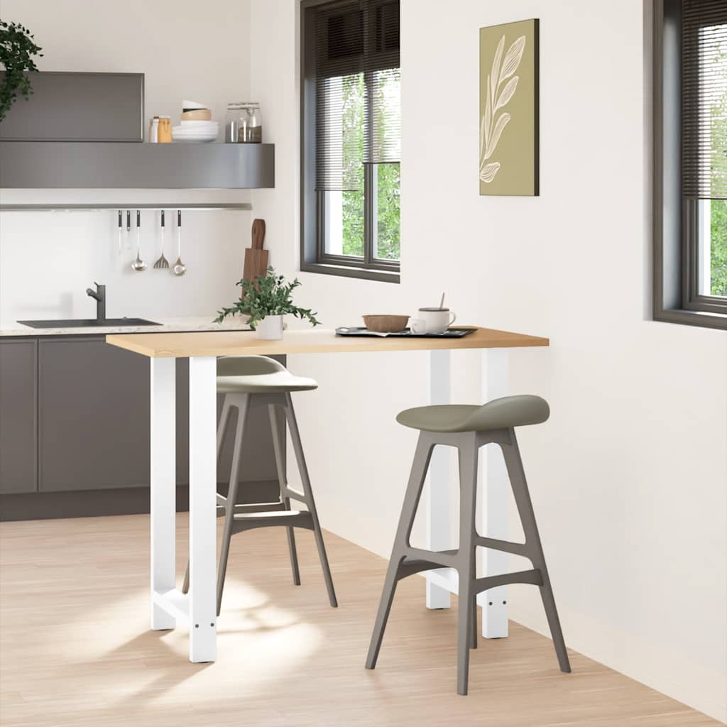 Bar Table Legs White 2 pcs 60x(100-101) cm Steel