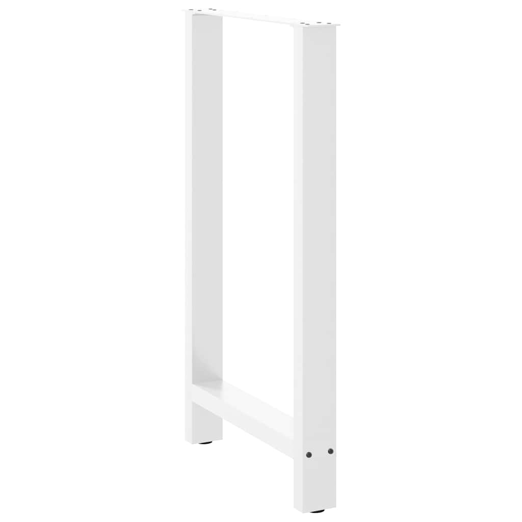 Bar Table Legs White 2 pcs 60x(100-101) cm Steel