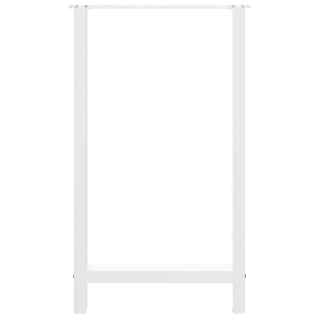 Bar Table Legs White 2 pcs 60x(100-101) cm Steel