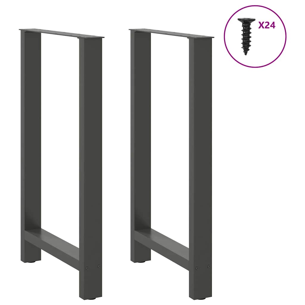Bar Table Legs Anthracite 2 pcs 60x(100-101) cm Steel