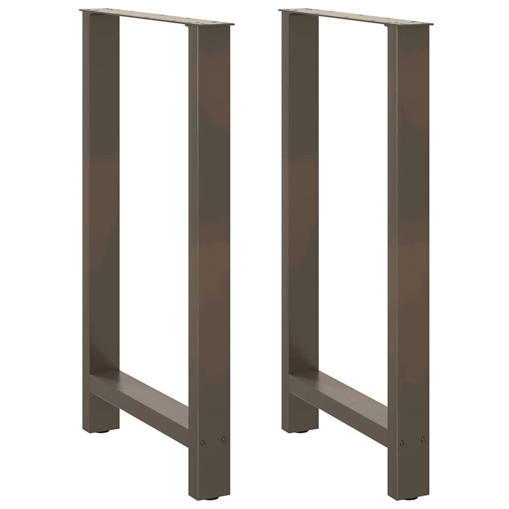 Bar Table Legs Natural Steel 2 pcs 60x(100-101) cm Steel
