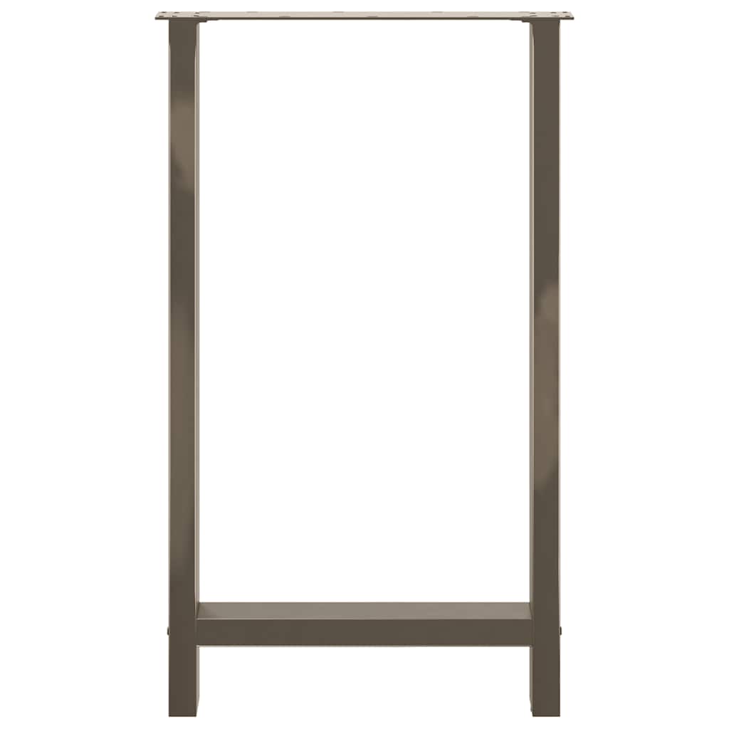 Bar Table Legs Natural Steel 2 pcs 60x(100-101) cm Steel