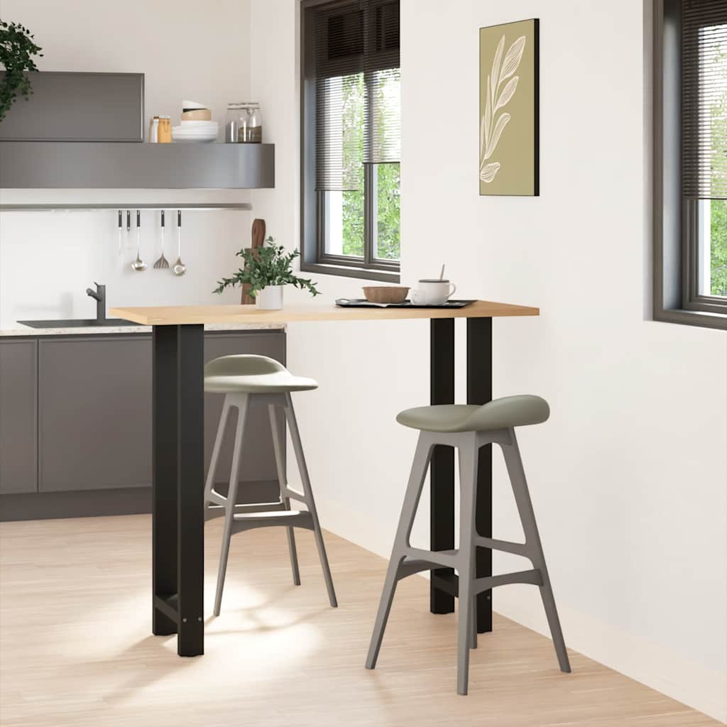 Bar Table Legs Black 2 pcs 40x(110-111) cm Steel