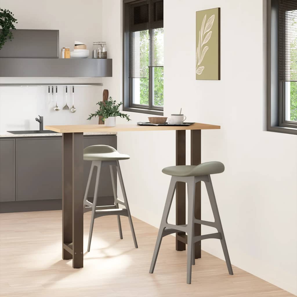 Bar Table Legs Natural Steel 2 pcs 40x(110-111) cm Steel