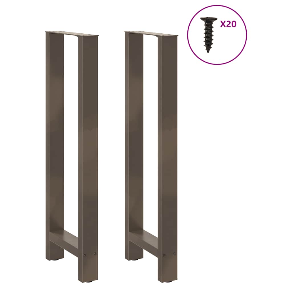 Bar Table Legs Natural Steel 2 pcs 40x(110-111) cm Steel