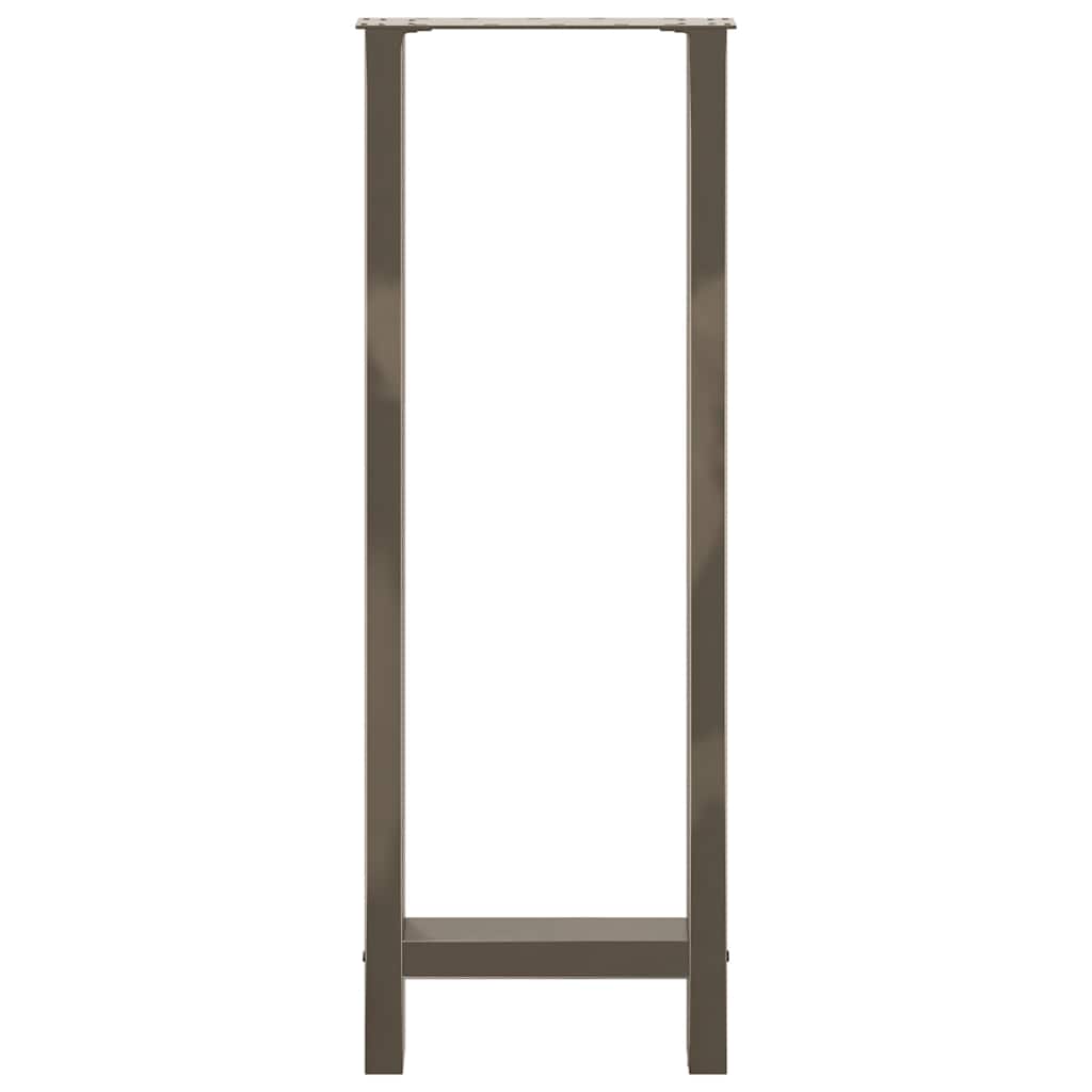 Bar Table Legs Natural Steel 2 pcs 40x(110-111) cm Steel