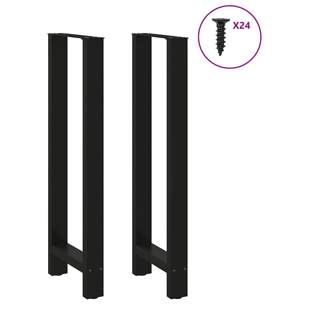 Bar Table Legs Black 2 pcs 50x(110-111) cm Steel