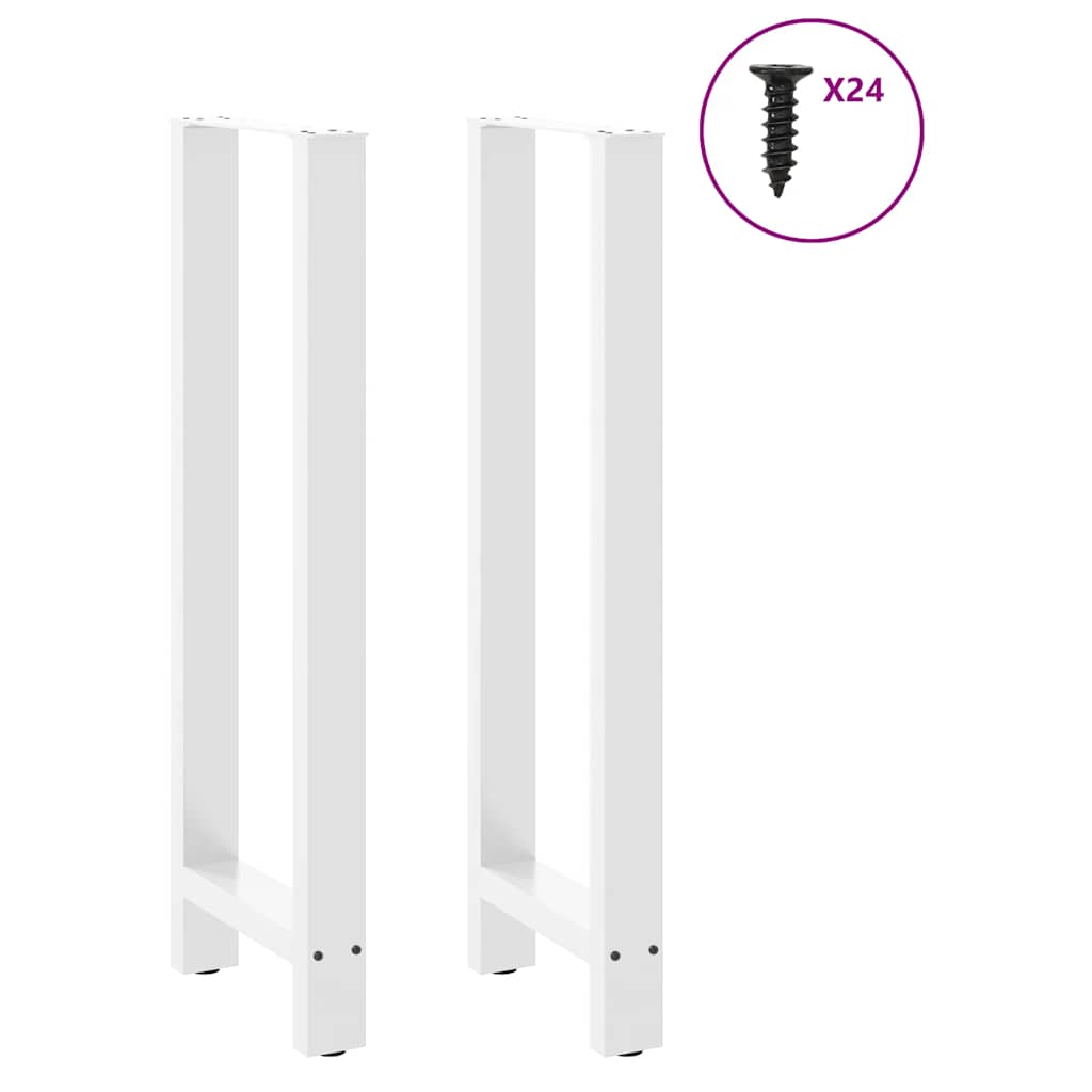 Bar Table Legs White 2 pcs 50x(110-111) cm Steel