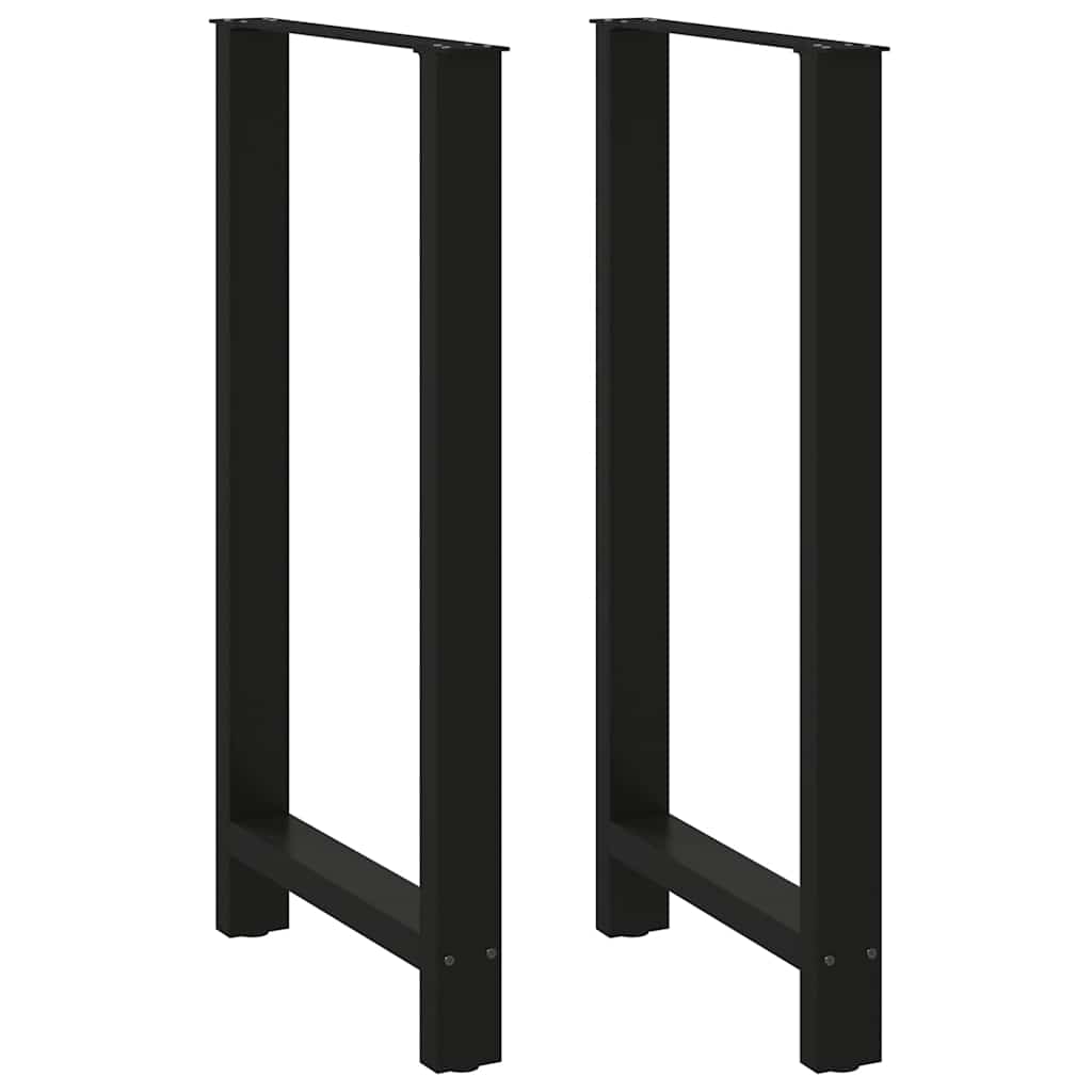 Bar Table Legs Black 2 pcs 60x(110-111) cm Steel