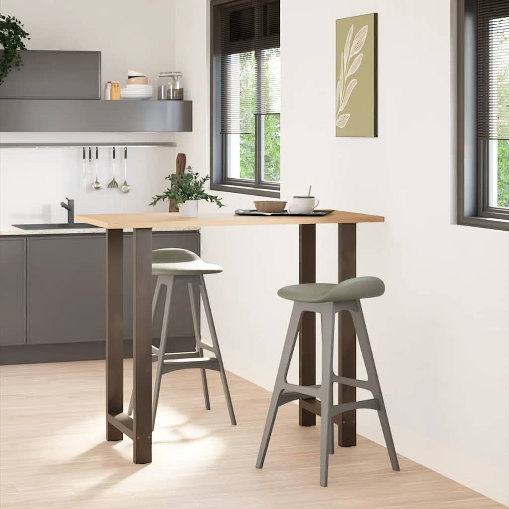 Bar Table Legs Natural Steel 2 pcs 60x(110-111) cm Steel