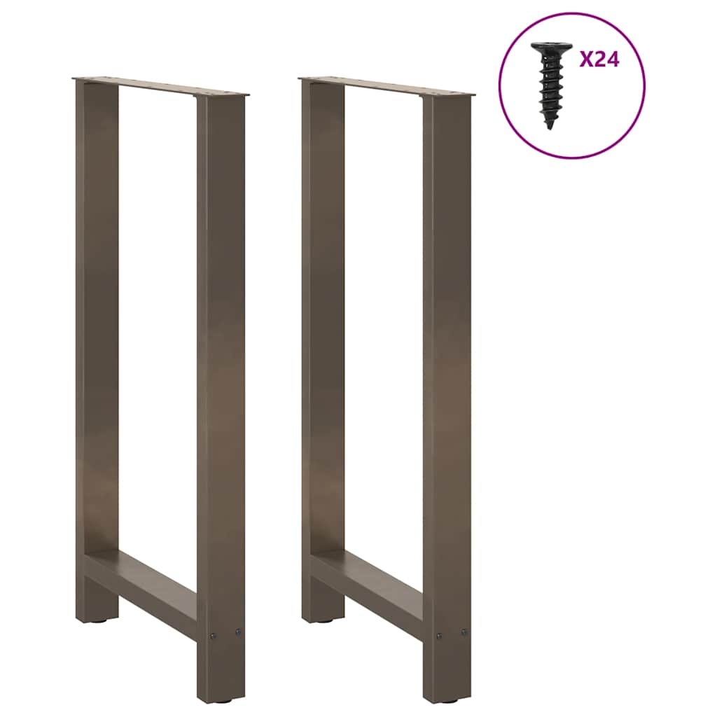 Bar Table Legs Natural Steel 2 pcs 60x(110-111) cm Steel