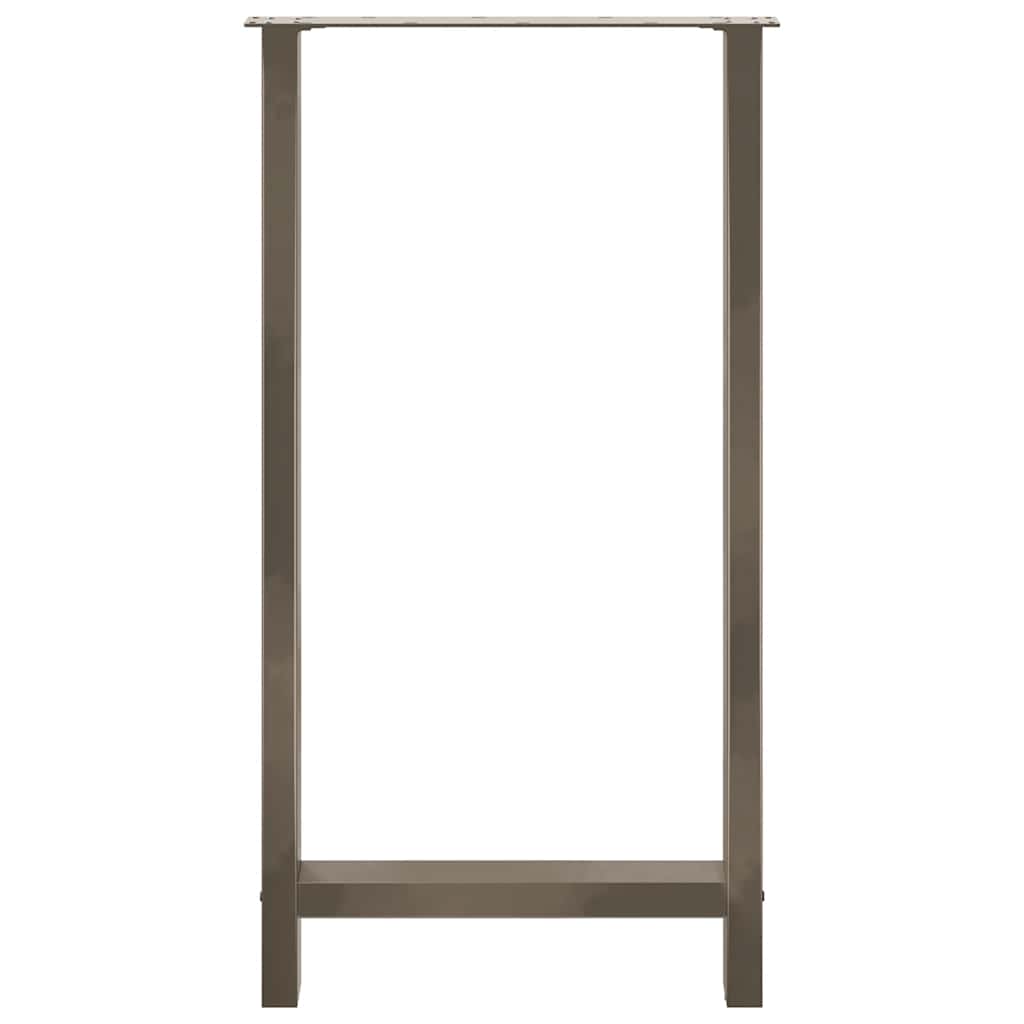 Bar Table Legs Natural Steel 2 pcs 60x(110-111) cm Steel