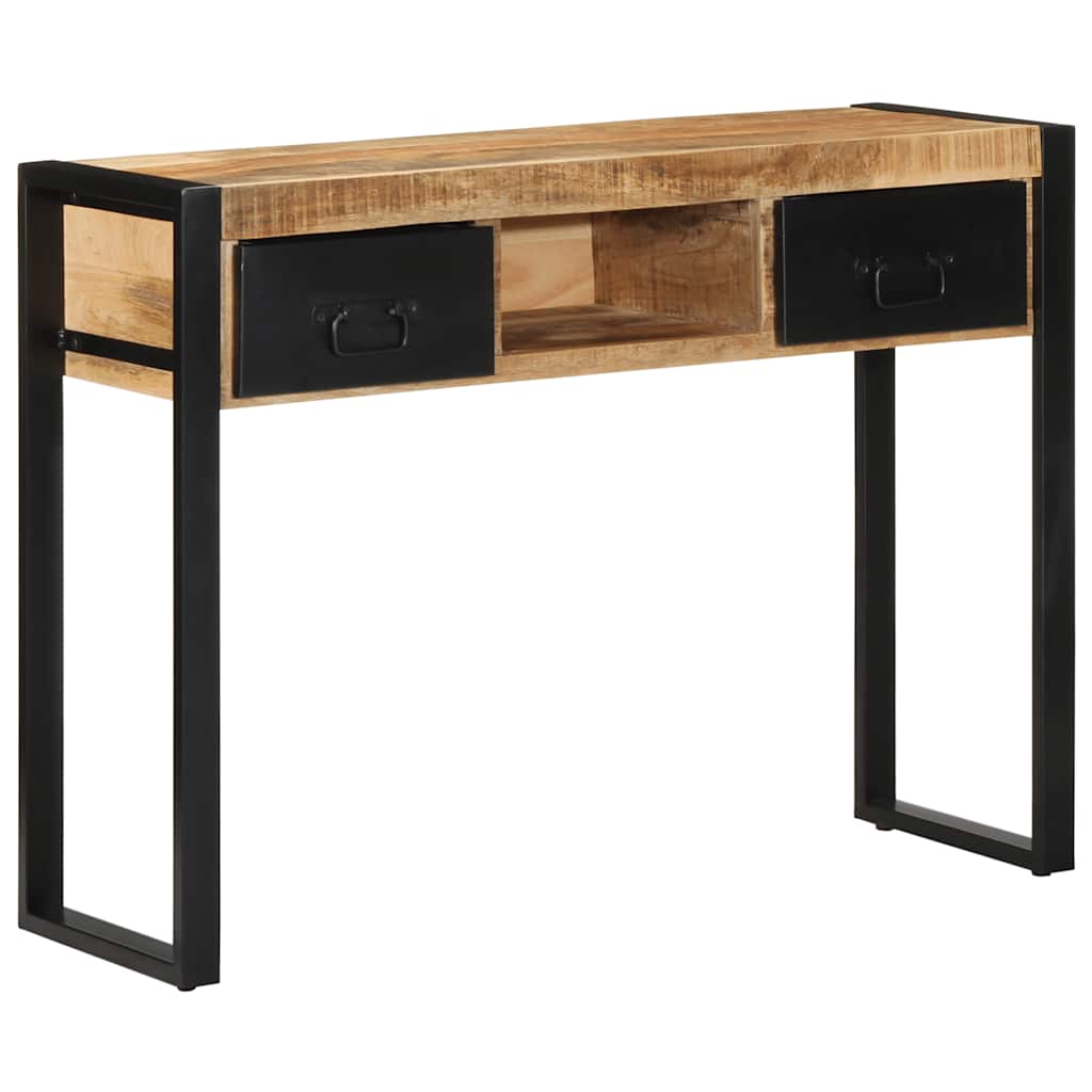 Console Table 100x35x75 cm Solid Rough Wood Mango