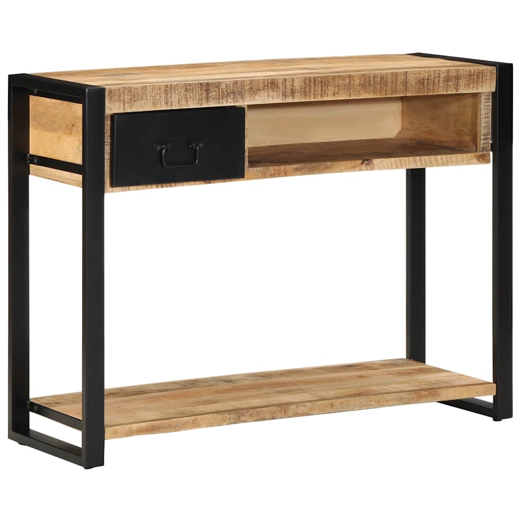 Console Table 100x35x75 cm Solid Rough Wood Mango