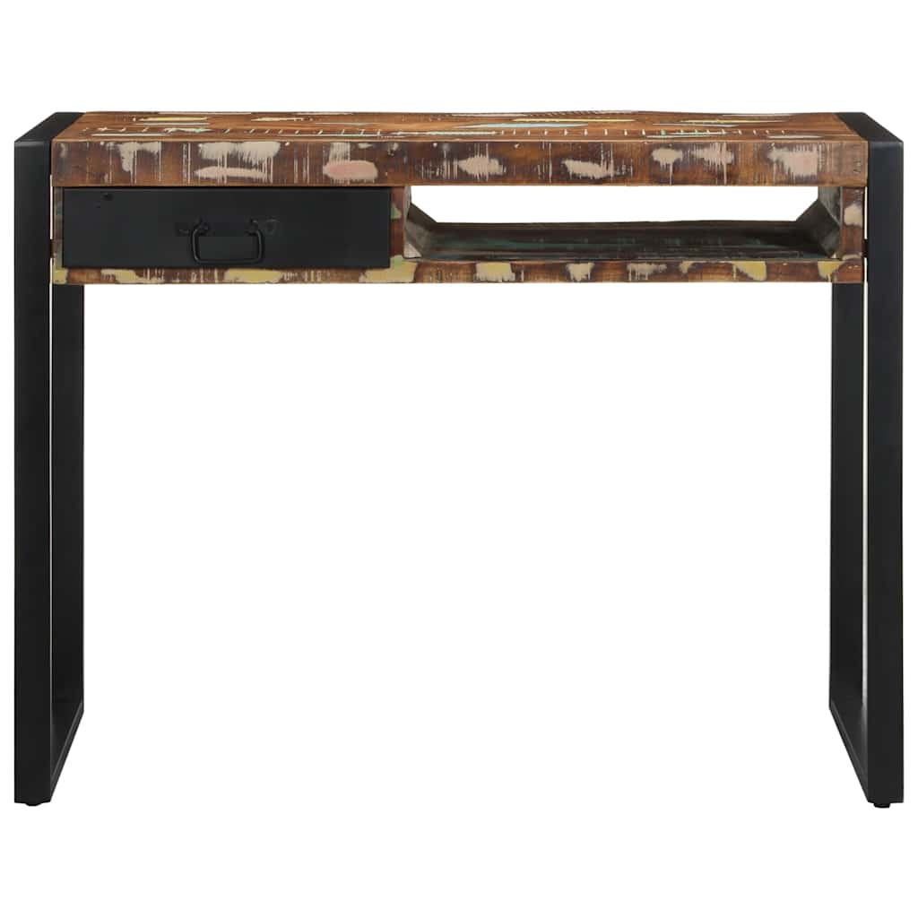 vidaXL Desk Multicolour 100x50x75 cm Solid Wood Reclaimed