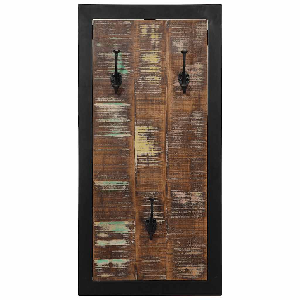 Coat Rack Multicolour 40x2x80 cm Solid Wood Reclaimed