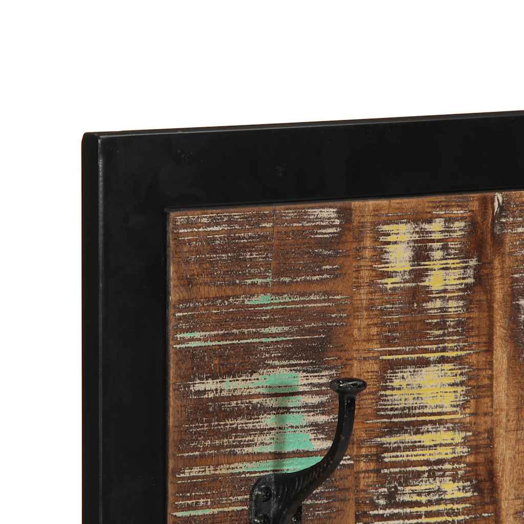 Coat Rack Multicolour 40x2x80 cm Solid Wood Reclaimed
