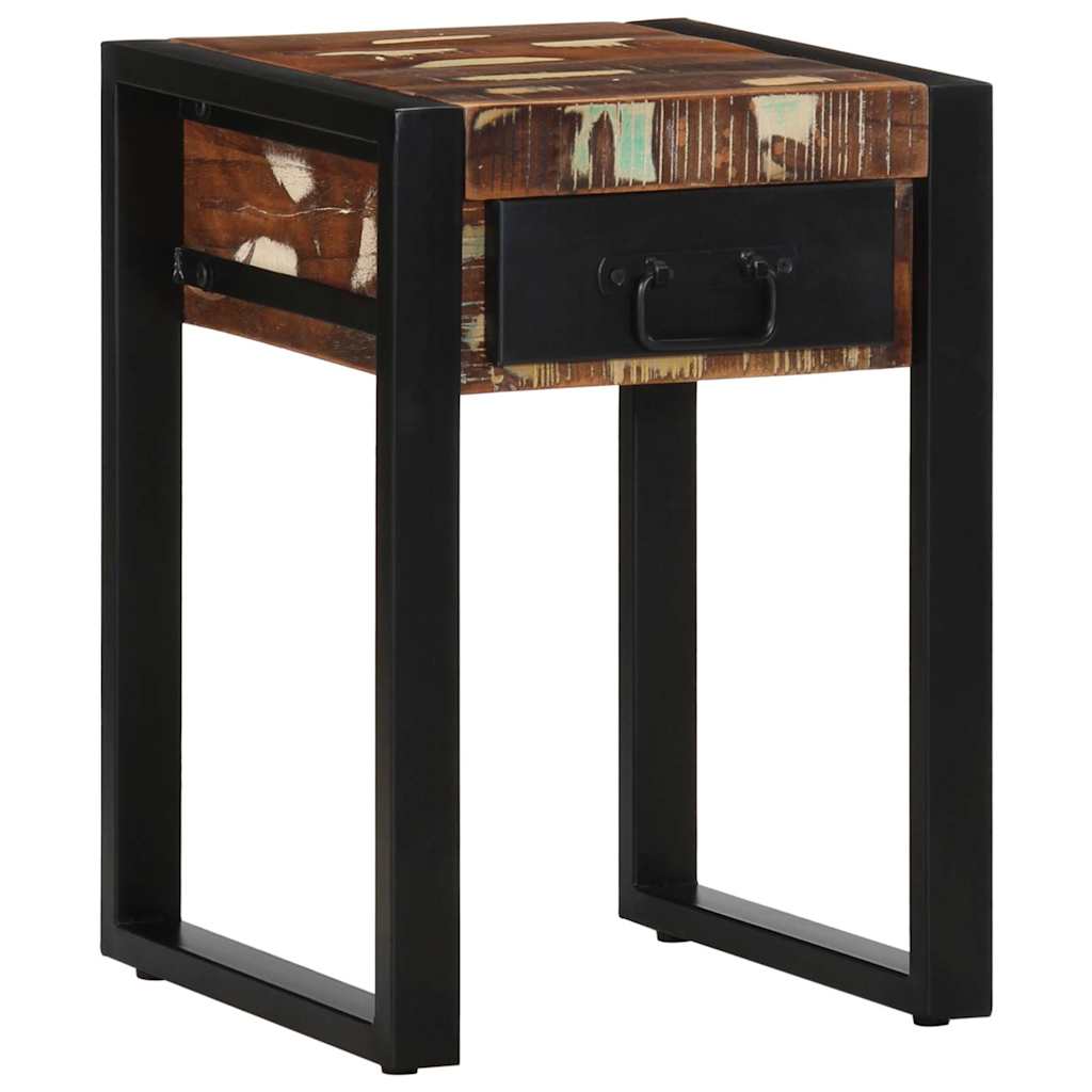 Side Table Multicolour 35x35x50 cm Solid Wood Reclaimed