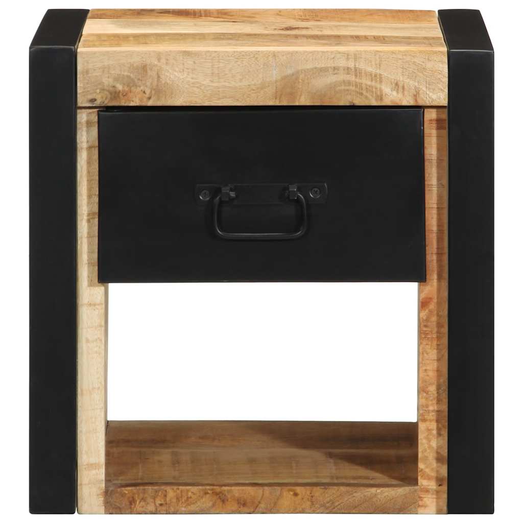 vidaXL Bedside Cabinet 40x35x40 cm Solid Rough Wood Mango