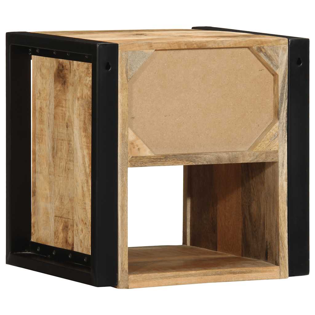 vidaXL Bedside Cabinet 40x35x40 cm Solid Rough Wood Mango