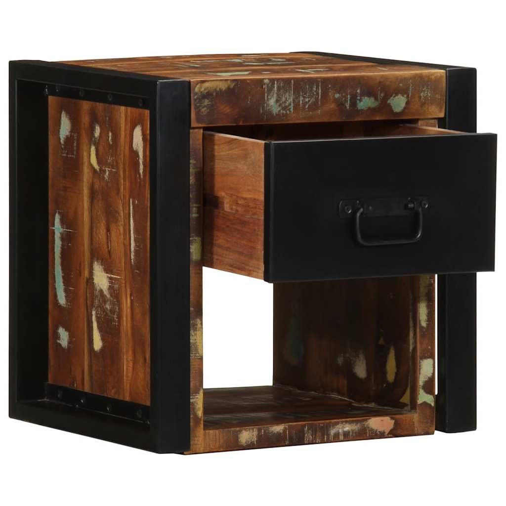 vidaXL Bedside Cabinet Multicolour 40x35x40 cm Solid Wood Reclaimed