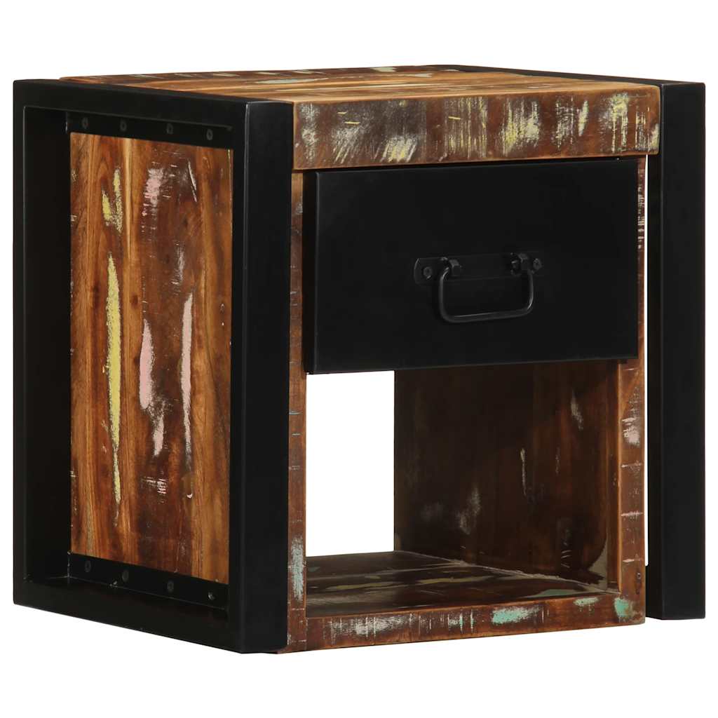 vidaXL Bedside Cabinet Multicolour 40x35x40 cm Solid Wood Reclaimed