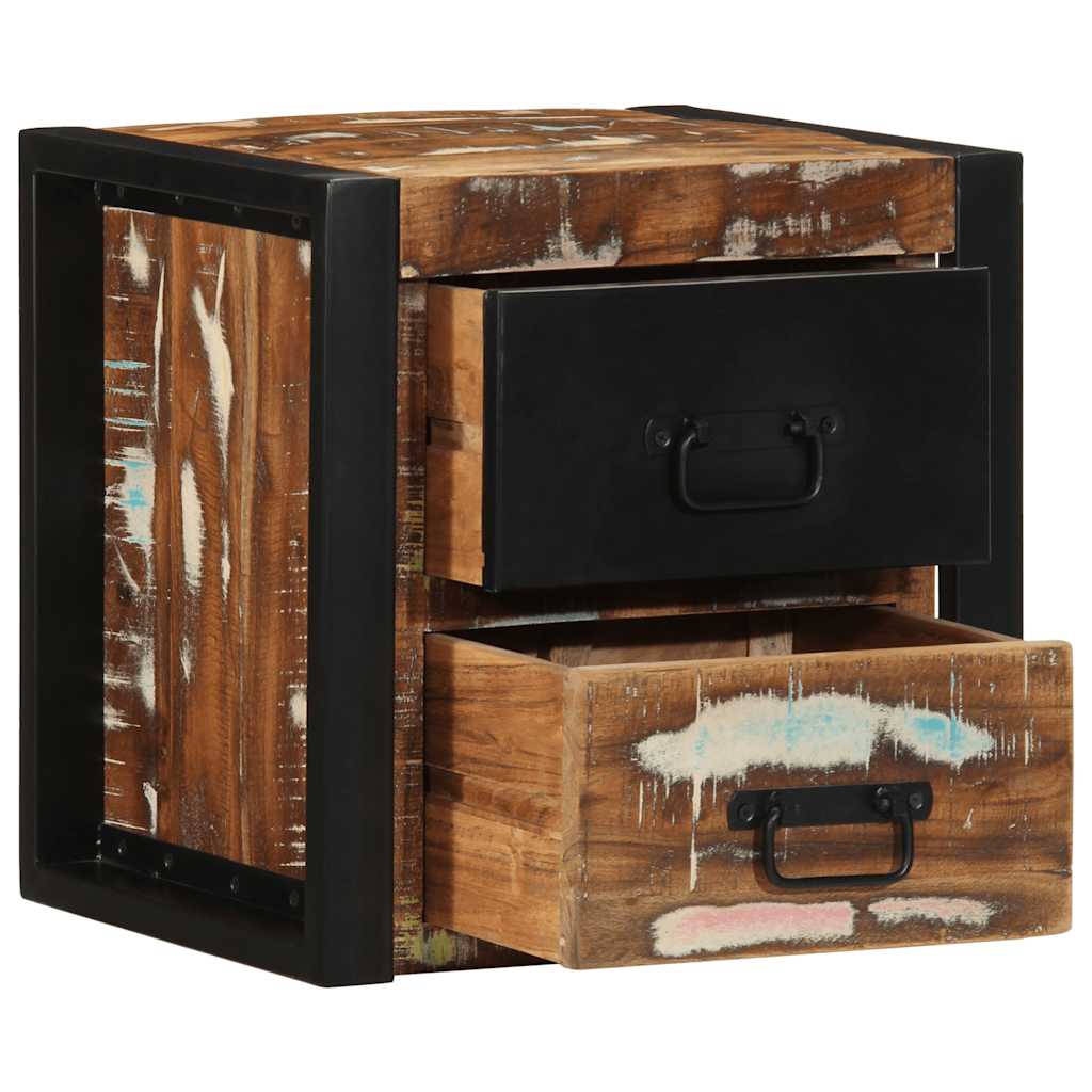 vidaXL Bedside Cabinet Multicolour 40x35x40 cm Solid Wood Reclaimed