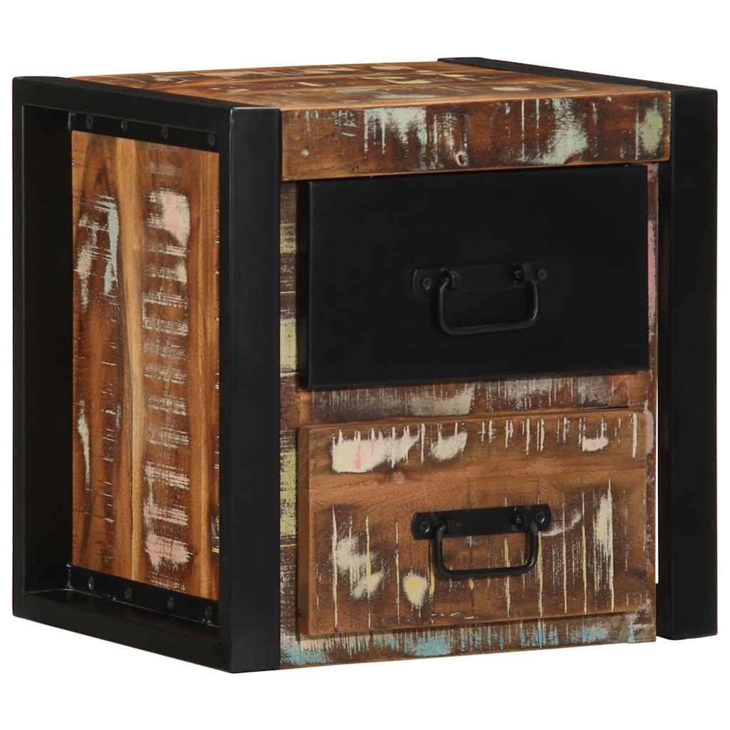 vidaXL Bedside Cabinet Multicolour 40x35x40 cm Solid Wood Reclaimed