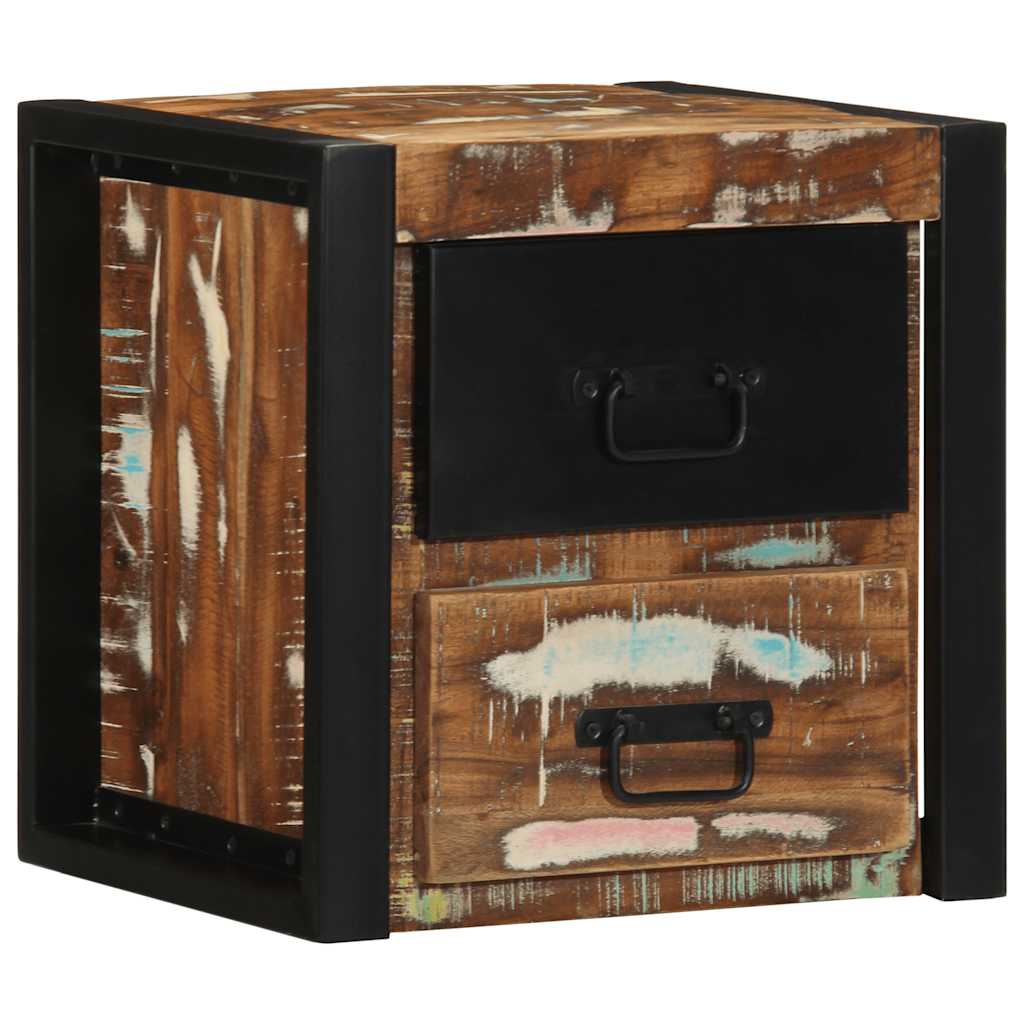 vidaXL Bedside Cabinets 2 pcs Multicolour 40x35x40 cm Solid Wood Reclaimed