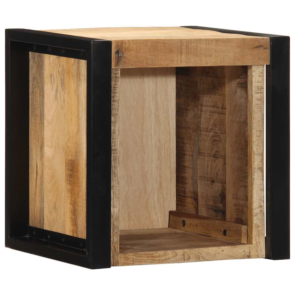 vidaXL Bedside Cabinet 40x35x40 cm Solid Rough Wood Mango