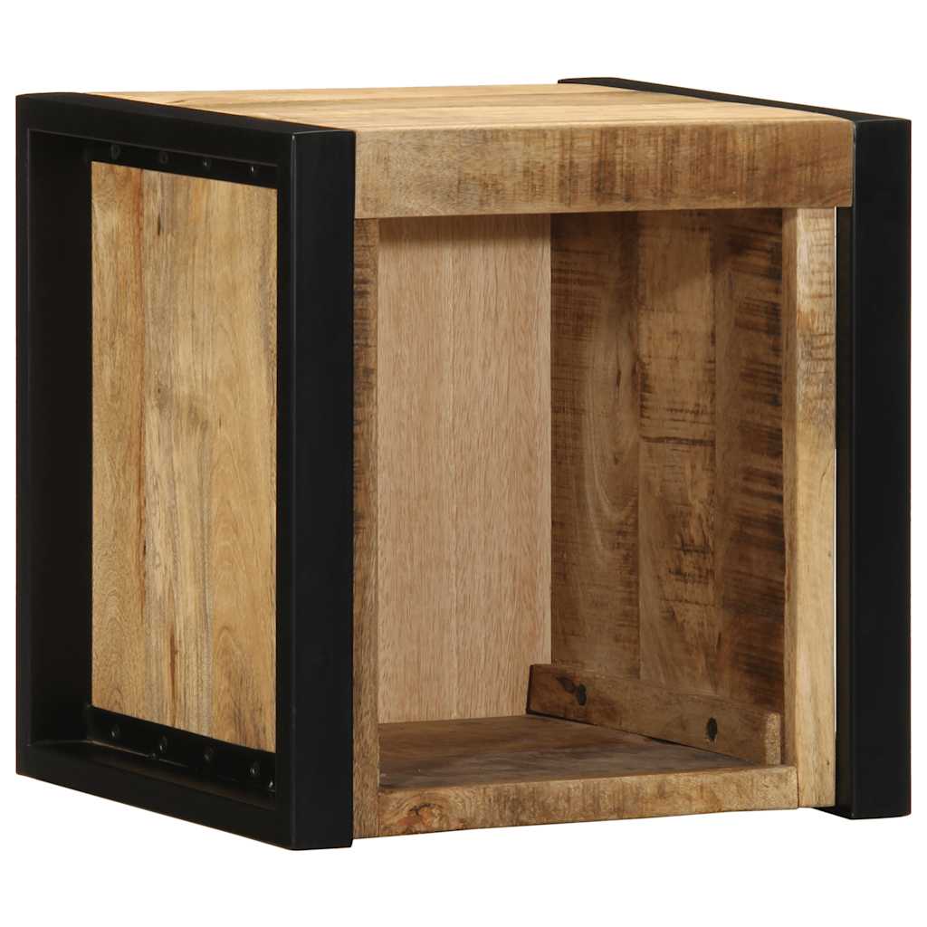 vidaXL Bedside Cabinet 40x35x40 cm Solid Rough Wood Mango