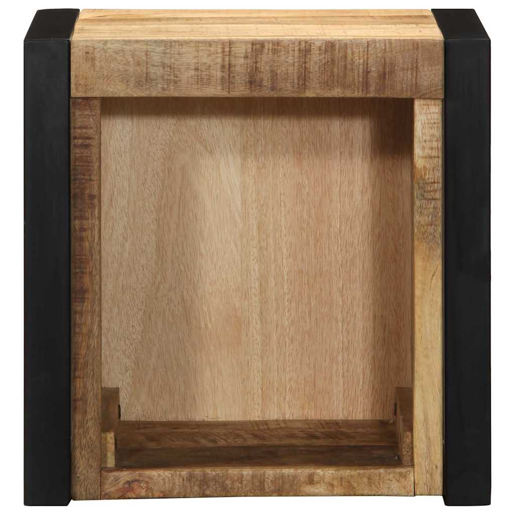 vidaXL Bedside Cabinet 40x35x40 cm Solid Rough Wood Mango