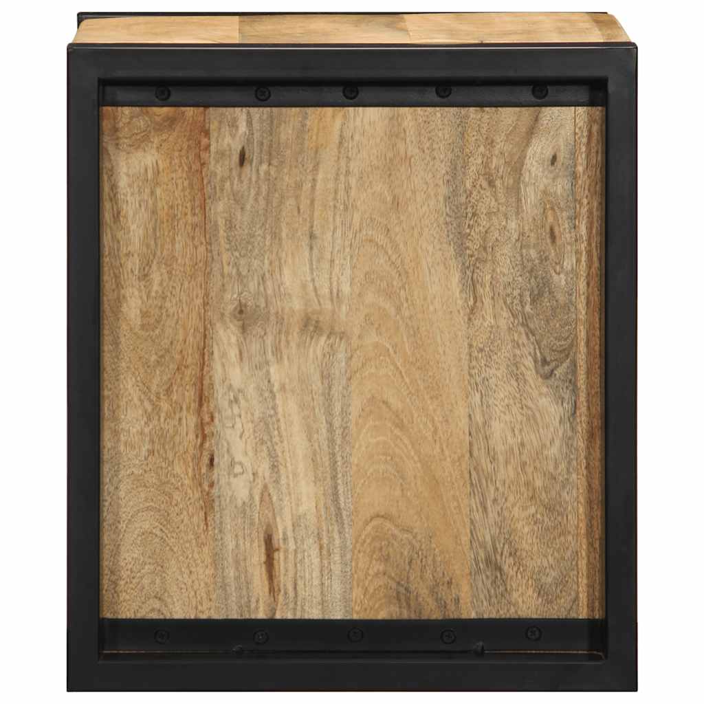 vidaXL Bedside Cabinet 40x35x40 cm Solid Rough Wood Mango