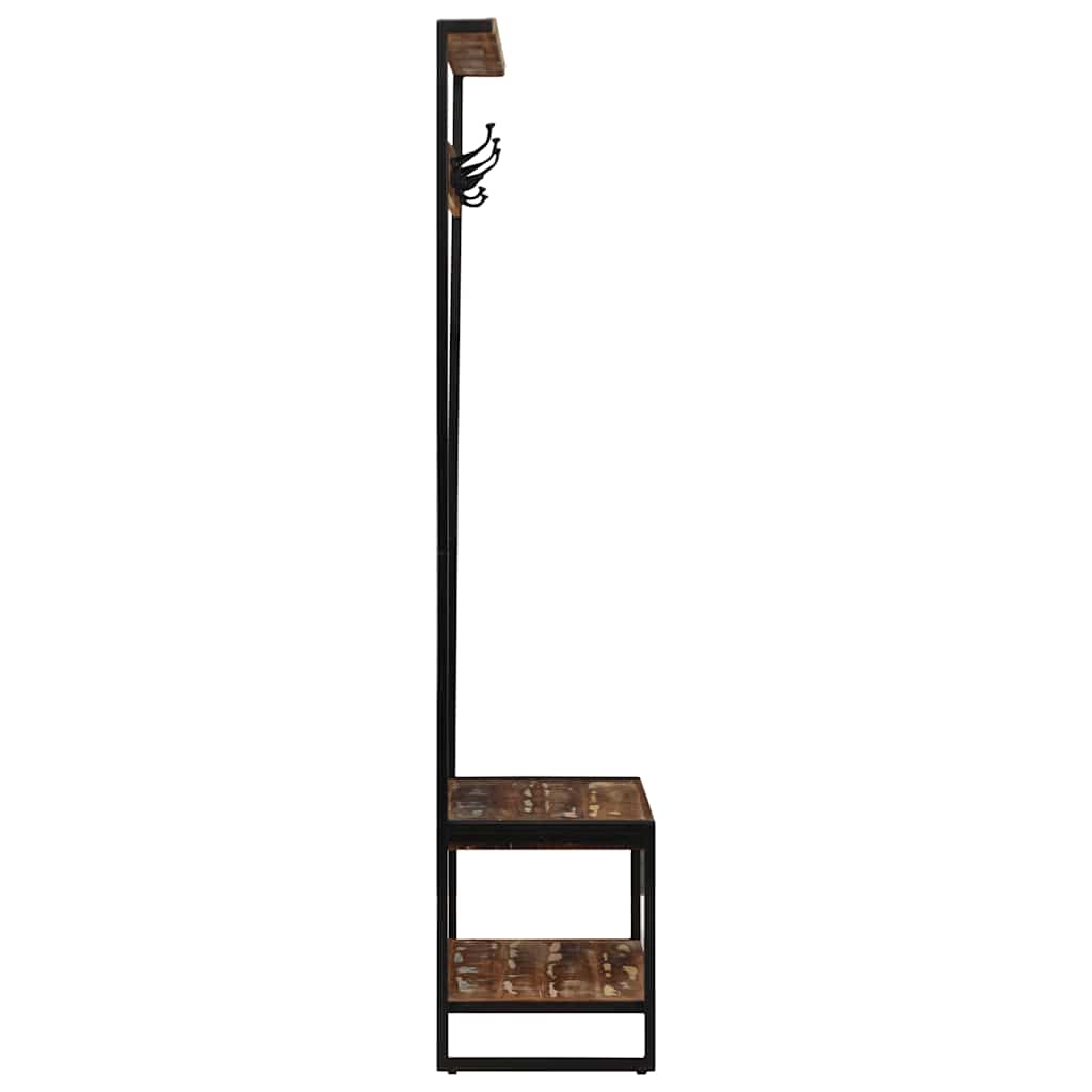 Clothes Rack Multicolour 80x40x190 cm Solid Wood Reclaimed