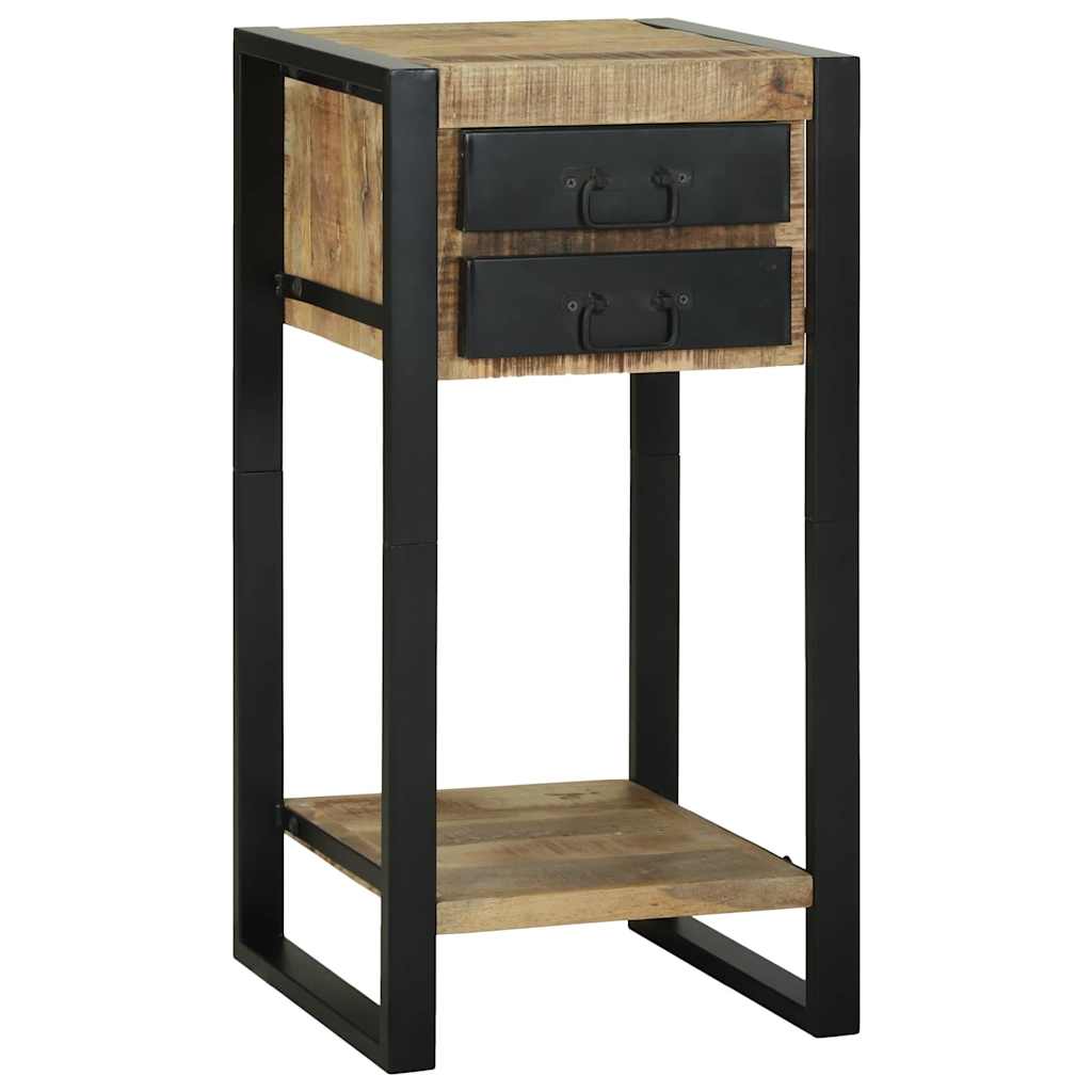 End Table with Drawer Brown 40 x 40 x 80 cm Solid Mango Wood