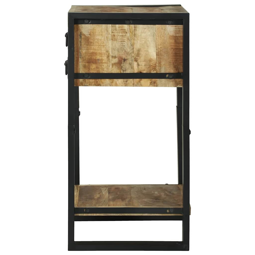 End Table with Drawer Brown 40 x 40 x 80 cm Solid Mango Wood