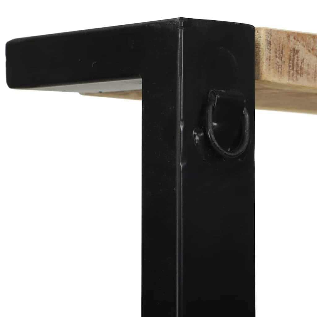 Kitchen Rack Brown and Black 80 x 40 x 160 cm Solid Mango Wood