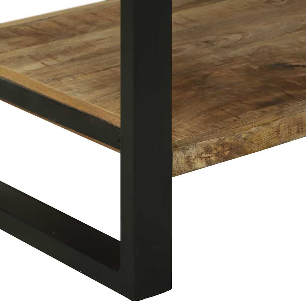 Kitchen Rack Brown and Black 80 x 40 x 160 cm Solid Mango Wood