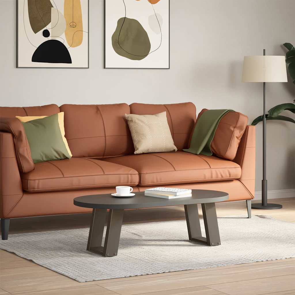 Coffee Table Legs U-Shaped 2 pcs Natural Steel 30x(30-31) cm Steel