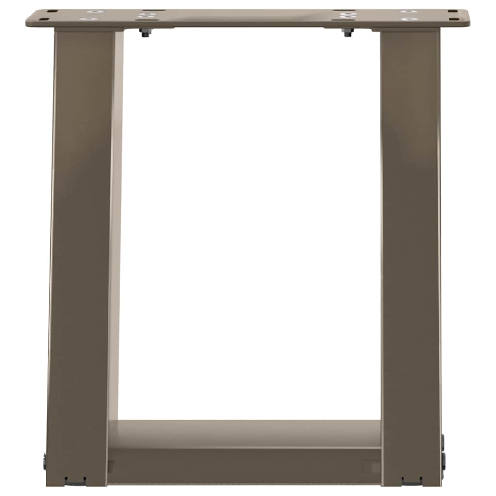 Coffee Table Legs U-Shaped 2 pcs Natural Steel 30x(30-31) cm Steel