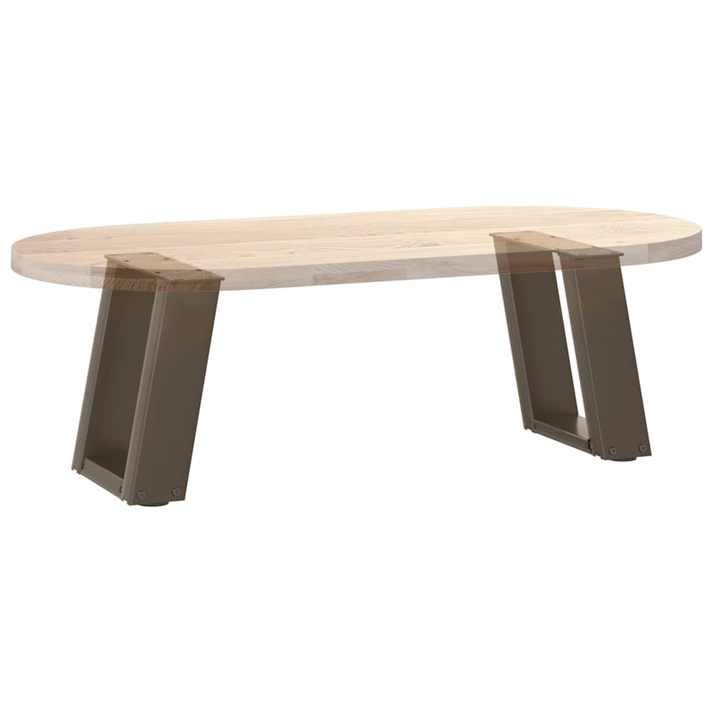 Coffee Table Legs U-Shaped 2 pcs Natural Steel 30x(30-31) cm Steel