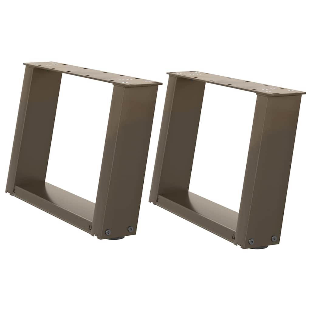 Coffee Table Legs U-Shaped 2 pcs Natural Steel 40x(30-31) cm Steel