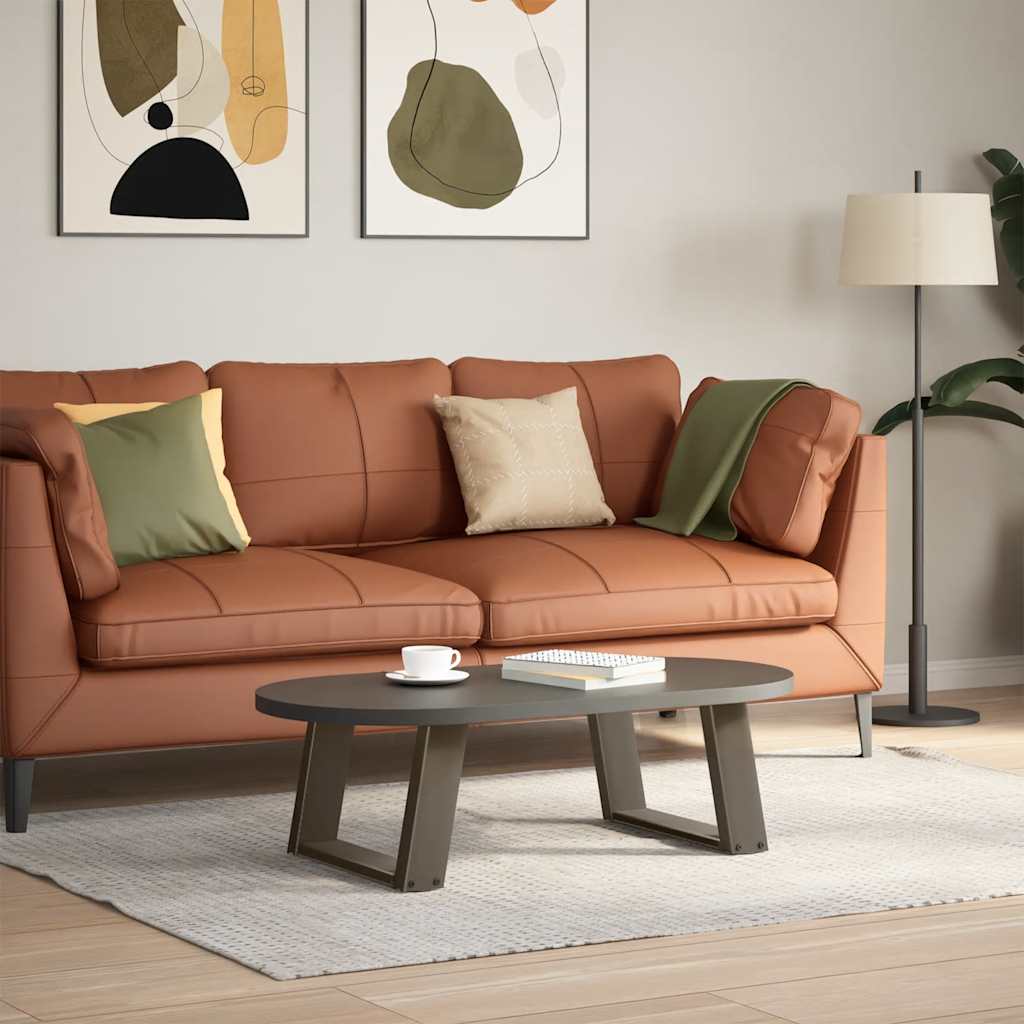 Coffee Table Legs U-Shaped 2 pcs Natural Steel 40x(30-31) cm Steel