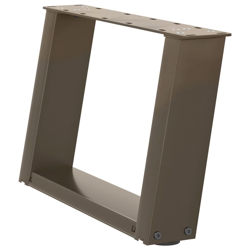 Coffee Table Legs U-Shaped 2 pcs Natural Steel 40x(30-31) cm Steel
