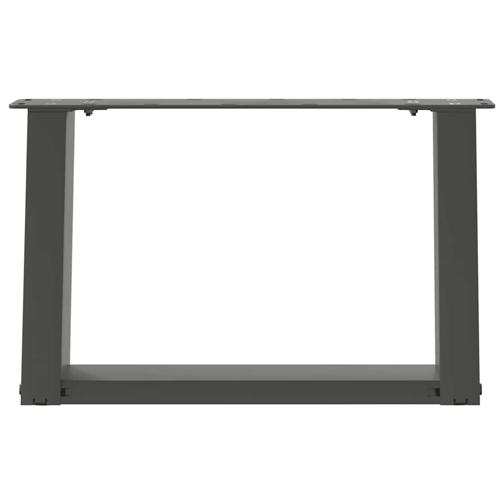 Coffee Table Legs U-Shaped 2 pcs Anthracite 50x(30-31) cm Steel