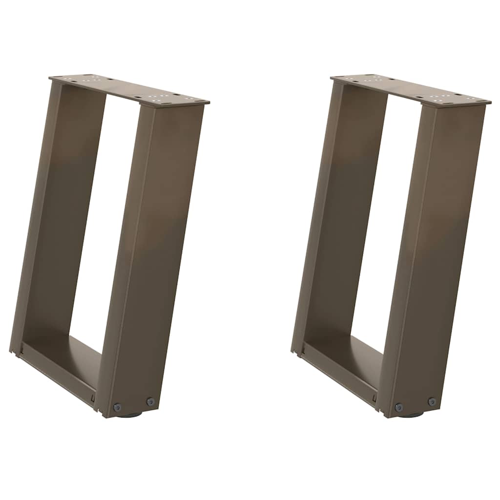 Coffee Table Legs U-Shaped 2 pcs Natural Steel 28x(42-43) cm Steel