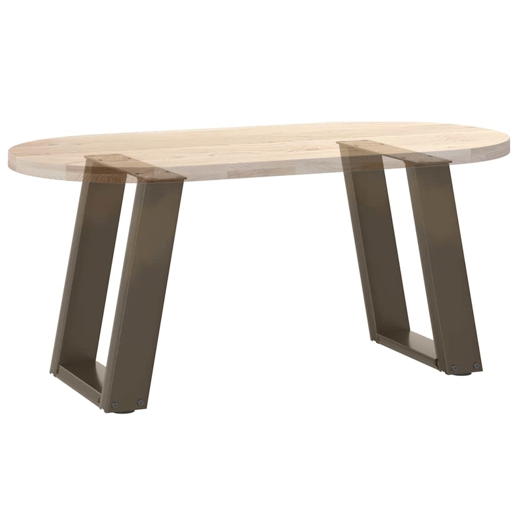 Coffee Table Legs U-Shaped 2 pcs Natural Steel 28x(42-43) cm Steel