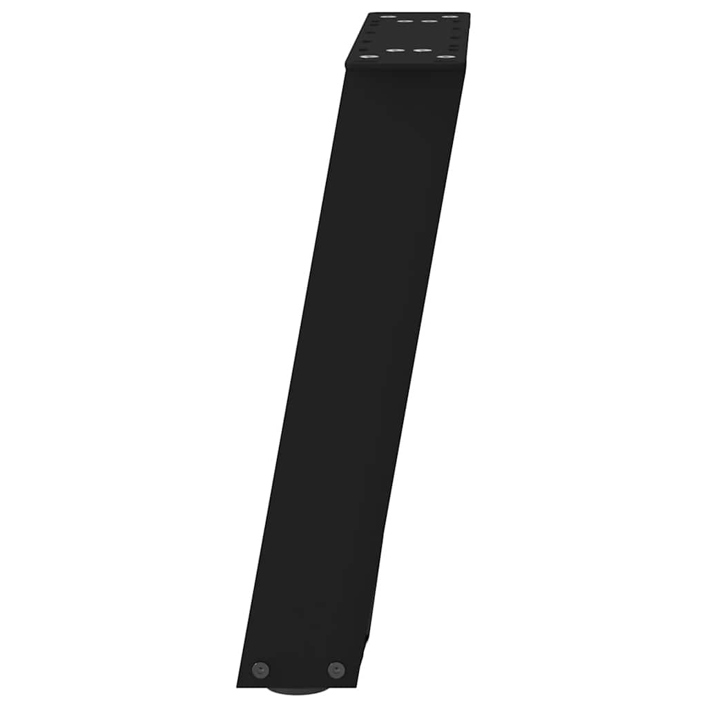 Coffee Table Legs U-Shaped 2 pcs Black 38x(42-43) cm Steel