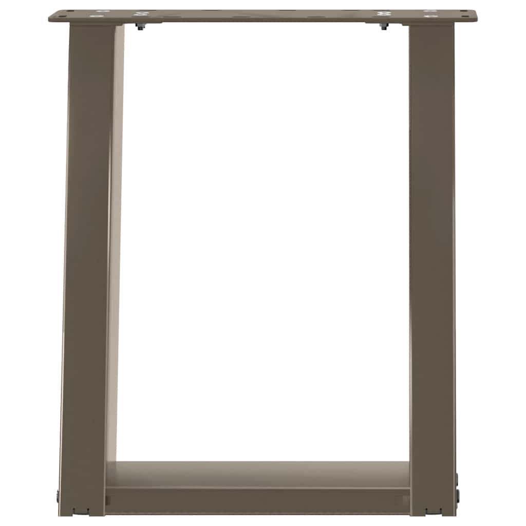 Coffee Table Legs U-Shaped 2 pcs Natural Steel 38x(42-43) cm Steel